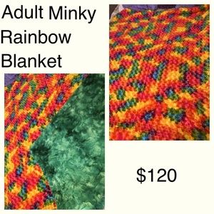 Minky Blankets adults, throws, and baby blankets. One pillow Minky bed